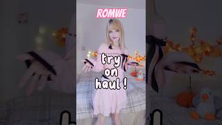 ROMWE try on haul Which look is your favourite [upl. by Lemrahs]