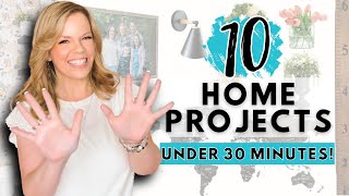 10 DIY Home Projects Under 30 Minutes Each [upl. by Kiah]