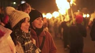 Lerwick Up Helly Aa 2024  torchlit procession and galley burning [upl. by Ayokahs]