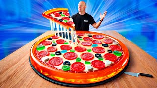 I Made a Giant 110Pound Gummy Pizza [upl. by Citarella]