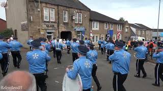 Whinhall True Blues  Central Scottish 12th Feeder Parade  Airdrie  080723 4K [upl. by Stein]