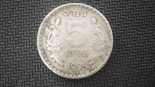 India 5 rupees 1998India coins [upl. by Waki879]