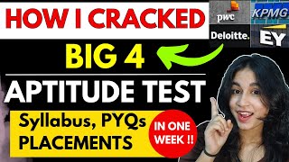 🔥How i cracked Aptitude Test in 1 week  BIG 4 Aptitude Test  FREE Resources 🔥 [upl. by Fee]