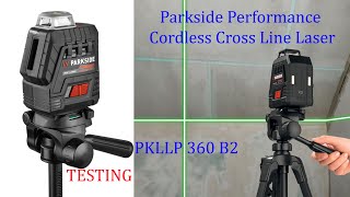 Parkside Performance Cordless Cross Line Laser 4V PKLLP 360 [upl. by Ierna]