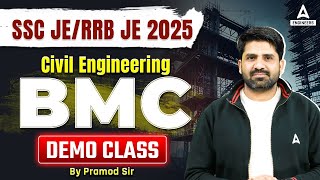 SSC JERRB JE 2025  Civil Engineering Classes  BMC  DEMO CLASS 3  By Pramod Sir [upl. by Nadabb]