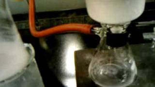 filtering purified product Phenacetin amide synthesis3gp [upl. by Nylecsoj]