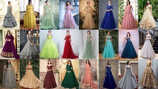 🧡 Beautiful amp Stylish Party Wear Long Gown  Latest Net Gown Design 2022  Party wear Net Gown [upl. by Dnaltiac]