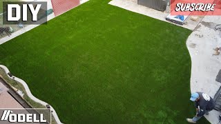 How to install Artificial turf Great for Pets and no Maintenance [upl. by Silverts]