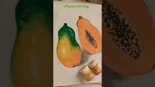 Papaya Drawing realistic 💕  subscribe like comment share views [upl. by Ordnasil]