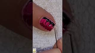 Pink Marble Nail Art  Girly Short Nails  naildesign [upl. by Emanuela353]