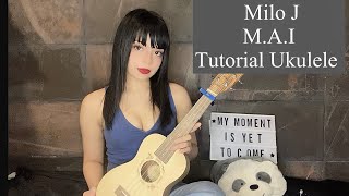 Milo J  MAI TUTORIAL UKULELE fácil [upl. by Ierna]