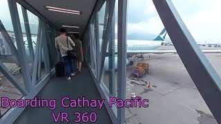 Boarding Cathay Pacific Hong Kong to Taipei VR360 [upl. by Siusan]