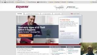 How To Check Your Equifax Credit Report 2014 [upl. by Raseta325]