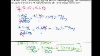 Pediatric Dosage Calculations by Weight Part 1 Is an Order Safe [upl. by Rexer]