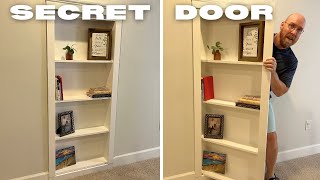 How to Build a Hidden Bookcase Door and Have it Look AMAZING [upl. by Kazmirci]