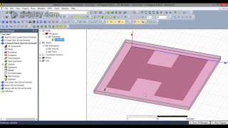 HFSS  H Shaped Patch antenna design [upl. by Rosenstein]