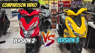 HONDA BEAT FI  VERSION 2 amp 3 COMPARISON [upl. by Issim]