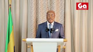 GABON  REFERENDUM LE PROFESSEUR ALBERT ONDO OSSA FACE A LA PRESSE DONNE SA POSITION [upl. by Ennairac]