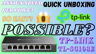 TPLINK TLSG108E  LIMIT SPEED PER PORT POSSIBLE VERY EASY [upl. by Aleen356]