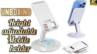 Unboxing Mobile Phone Stand  360 degree Rotation  Height amp Angle Adjustable  Best Mobile Stand [upl. by Arundel]