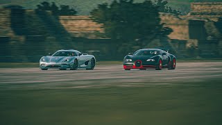 Koenigsegg Agera VS Bugatti Veyron Drag Races [upl. by Emogene]