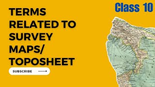 ICSE Class 10  Geography  Survey Maps  Important Terms [upl. by Ferdie]