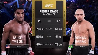 UFC 5 l Mike Tyson vs Renan Barão  EA SPORTS UFC 5 Iron Mike Tyson Standing Fight [upl. by Jenilee]