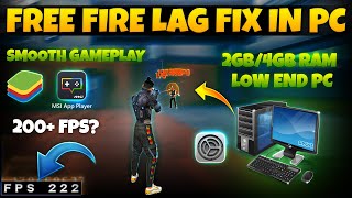 Free Fire Emulator LAG Fix for Low End PC  200 FPS [upl. by Swagerty]