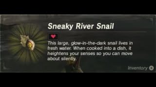 Sneaky River Snail  Farming Location 1  Zelda BOTW [upl. by Tommi]