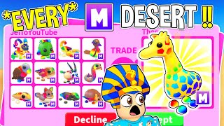 I Traded EVERY MEGA NEON Desert Egg Pet In Adopt Me  Roblox Adopt Me Trading Proof COMPILATION [upl. by Centonze]