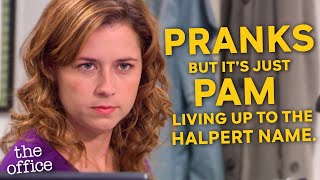 Office PRANKS but its just Pam Living Up To The Halpert Name  The Office US [upl. by Maggy409]