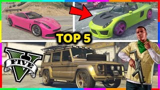 Donde ENCONTRAR 5 COCHES de LUJO TUNEADOS en GTA 5 Modo Historia Ubicaciones de Coches DEPORTIVOS [upl. by Eelra]