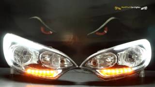 Kia Rio 2015 Headlights 1 [upl. by Ynaittirb861]