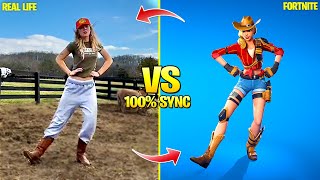 FORTNITE DANCES IN REAL LIFE Line Dancin Austin Vicblends Tiktok and Icon Series Dances [upl. by Zorah731]