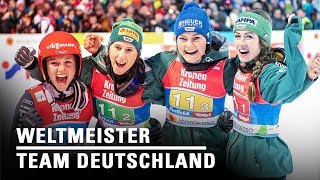 GOLD für unsere Skispringerinnen im TeamWettkampf l Seefeld 2019 [upl. by Eiger]