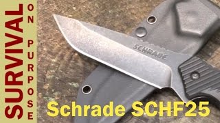 Schrade SCHF25 Full Tang Tanto Knife Review  Survival Gear [upl. by Assennev]