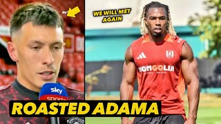 Adama Traore responds to Lisandro Martinez after their duelled  Man Utd News [upl. by Yolanthe]