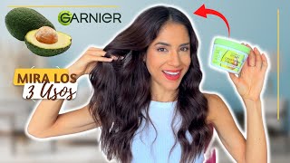 MASCARILLA GARNIER FRUCTIS HAIR FOOD AGUACATE 🥑  RUTINA para HIDRATAR CABELLO  RESEÑA [upl. by Boni]