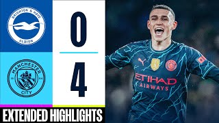 Brighton 04 Man City  De Bruyne Foden 2 Alvarez goals  EXTENDED HIGHLIGHTS  2324 [upl. by Eednyl]