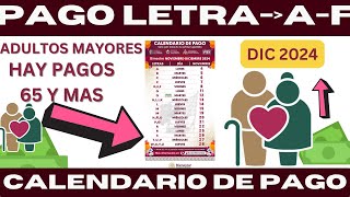 ¡hay PAGO💰LETRAS AB C D E y F PENSIÓN BIENESTAR ADULTO MAYOR PERIODO NOVIEMBREDICIEMBRE2024❤️ [upl. by Oca]