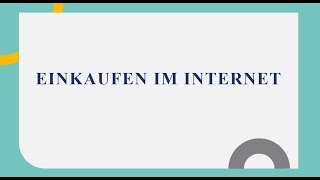 Einkaufen im Internet l Goethe B1 Vortrag I Teil 2 I Prüfungsvorbereitung [upl. by Eiliak]