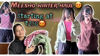 Meesho winter haul sweatshirtvest sweater [upl. by Ardnaet]