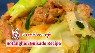 Sotanghon Guisado Recipe Or Stirfry Vermicelli Noodles [upl. by Corina]