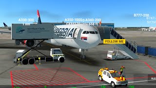 Belgrade🛫to Ohare Intl🛬AIR SERBIA AIRBUS A330300RFSREAL FLIGHT SIMULATOR✈️✈️ [upl. by Fellows]