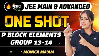 P Block Elements Group 1314  One Shot  Sambhav  JEE Main  jee2024 jee2025  Monica Bedi [upl. by Akered]