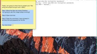 How to encrypt and decrypt files using openssl in MAC [upl. by Anneuq75]