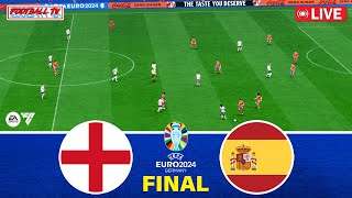 ENGLAND vs SPAIN  UEFA EURO 2024 FINAL  Full Match All Goals  FC 24 Gameplay Video [upl. by Kyl]