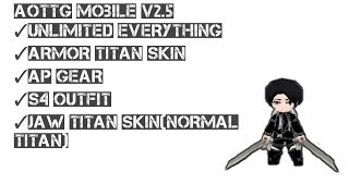 AoTTg Mobile v25  mod unlimited everything [upl. by Enaj]