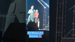 Aditya Narayan amp Sana Arora singing wadarahasanam at uditnarayan LIVE in vancouver 🇨🇦 wow [upl. by Aneryc]