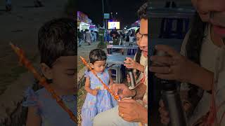 Potato twister 😋 viralvideo viraltrend mysuru expo baby babygirl family fatherlove cute [upl. by Alleuol]